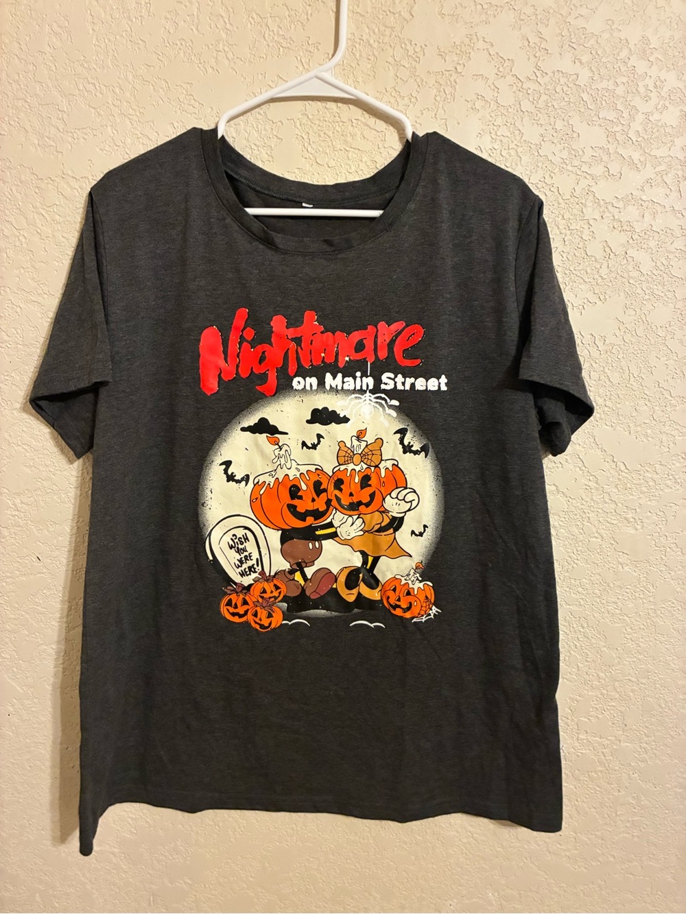 Woman’s Disney Halloween Nightmare on Main Street Graphic Tee - Black XL